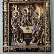 Икона Святая Троица — оригинальный подарок — фотография 9