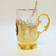 Подстаканник для чая «Золотой» — красивый подарок — фотография 2