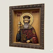Икона резная из дерева Святой Князь Владимир в подарок — фотография 3