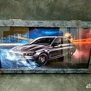 На память: Нарды под стеклом «BMW против Mercedes» — фотография 4
