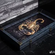 Нарды под стеклом «Скорпион» — оригинальный подарок — фотография 2