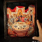 Тайная вечеря. Дерево, левкас, ручная работа — необычный подарок — фотография 1