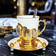 Фарфоровая кофейная пара "Агат". Златоуст — красивый подарок — фотография 1