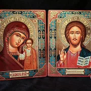 В подарок: Венчальная пара. Казанская Богоматерь и Спас — фотография 1