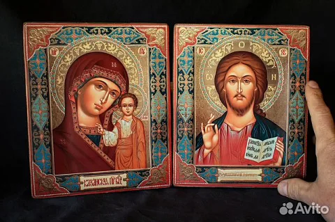 В подарок: Венчальная пара. Казанская Богоматерь и Спас